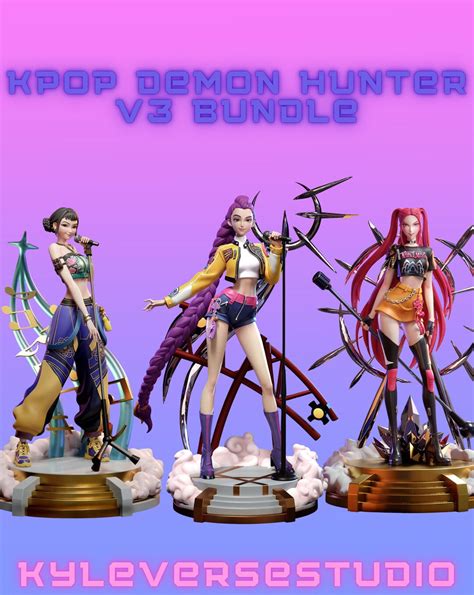 V3 K Pop Demon Hunter Rumi Mira And Zoey Full Bundle Bikini