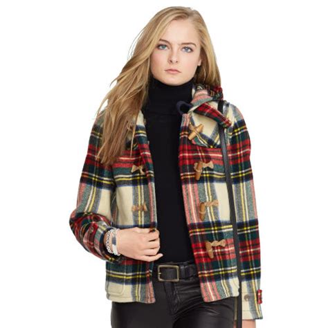 Lyst Polo Ralph Lauren Plaid Wool Duffel Coat