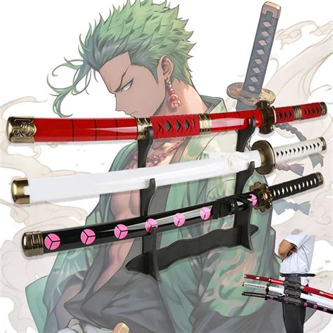 One Piece Swords Cm Anime Roronoa Zoro Wooden Katana Sword