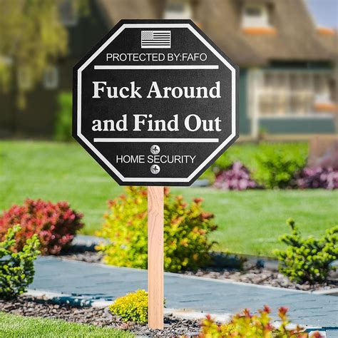 Amazon Shawgge Fuck Around And Find Out Signs Fafo Home Security