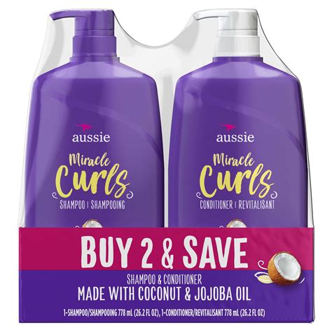 Aussie Miracle Curls Shampoo And Miracle Curls Conditioner Dual Pack