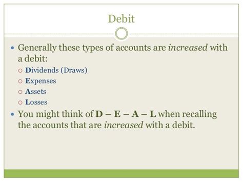 Unit 3 Debits And Credits