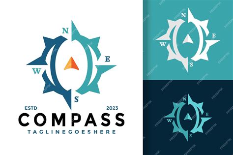 Premium Vector Nautical Compass Icon Logo Vector