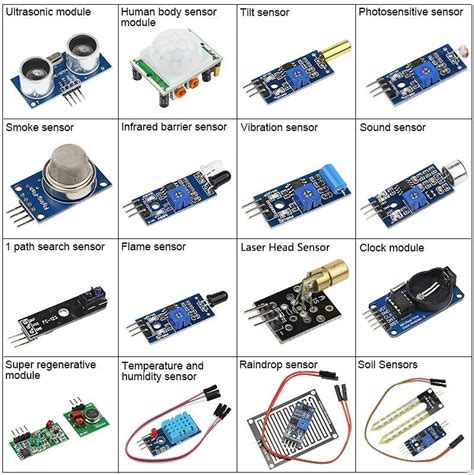 Kit 16 Sensores Para Raspberry O Arduino SKU 552R11 HUBOT