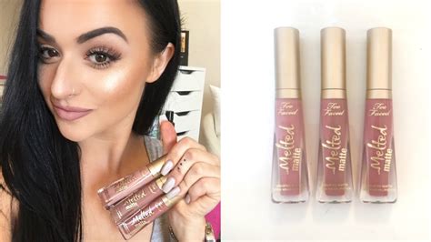 Too Faced Melted Matte Liquid Lipstick Demo Review Youtube