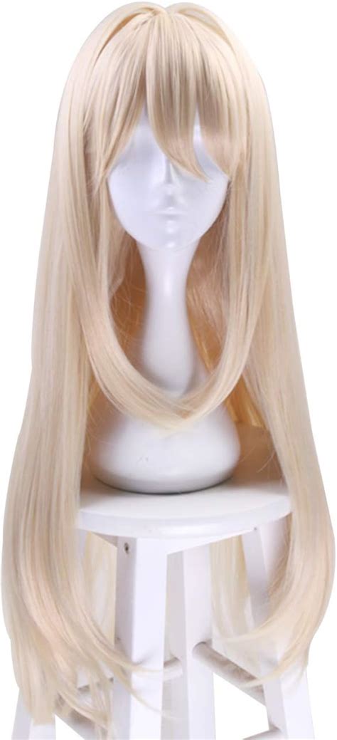 Amazon Anogol Hair Cap Blonde Cosplay Wig Long Blonde Wigs For