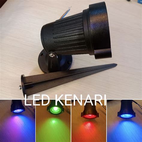 Jual Lampu Sorot Taman Rgb W Cob Warna Warni Lee Sorot Lukisan Patung