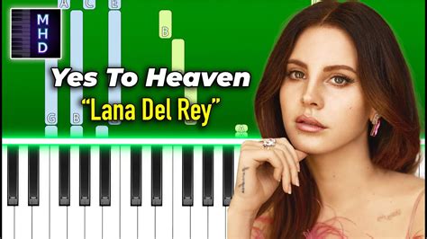 Lana Del Rey Yes To Heaven Piano Tutorial Youtube