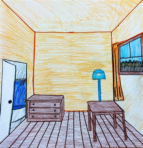 One Point Perspective Room Sketch at PaintingValley.com | Explore ...