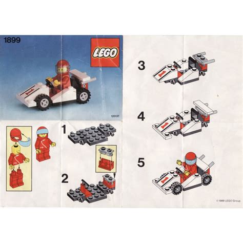 LEGO Race Car Number 1 Set 1899 Instructions Comes In | Brick Owl ...