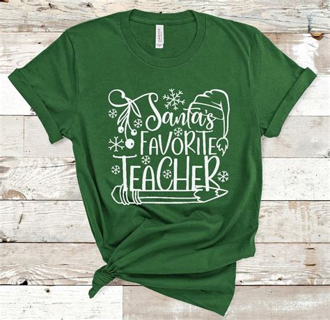 Santas Favorite Teacher Screen Print Transfer Rts Shy Screen Print