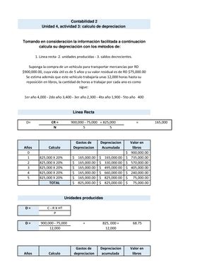 Unidad Actividad Contabilidad Ii Con Respecto A Las Informaciones