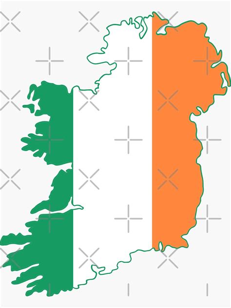 "Ireland Flag Map" Sticker for Sale by ScotlandBrave | Redbubble