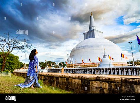 Model and Buddhist stupas in the ruins of the ancient kingdom of Sri ...