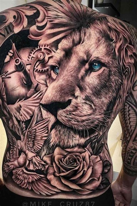 Pin By Alinne Silva On Tatuagens Masculinas Lion Head Tattoos Back