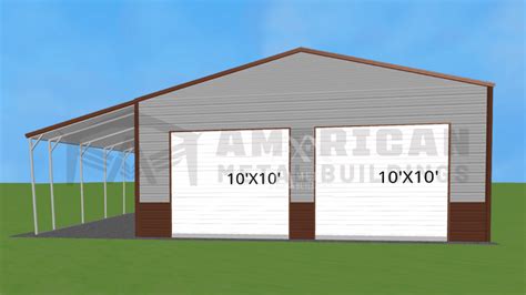 X X Vertical Roof Garage American Metal Buildings