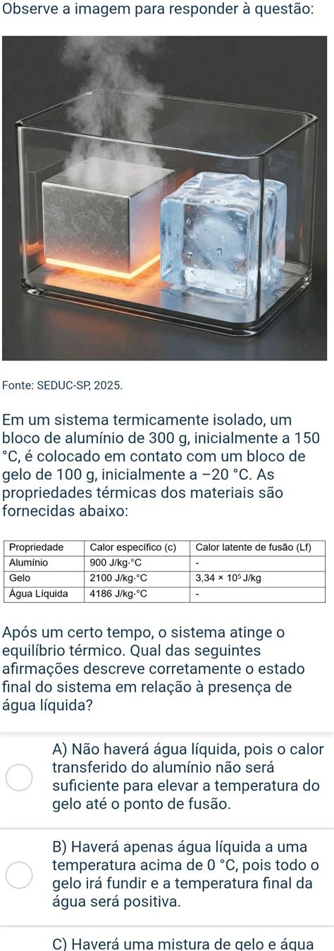 Em Um Recipiente Termicamente Isolado - Em um sistema termicamente isolado, um bloco | StudyX