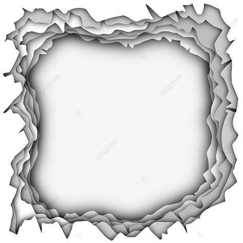 Cadre Transparent Avec Effet Papier D Chir Png Feuille Les Ordures