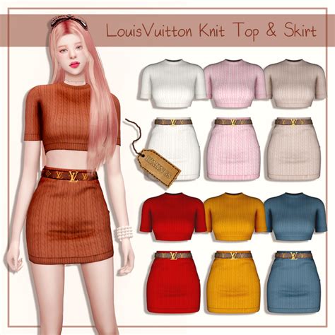 Rimings Knit Top And Skirt Rimings On Patreon Sims 4 Mods Clothes Sims 4 Dresses Sims 4