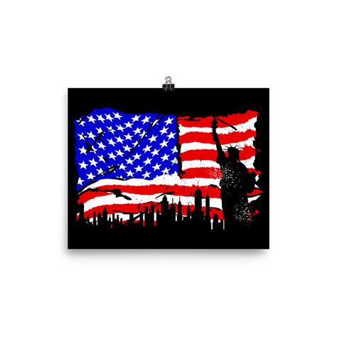 Eagle Flag Poster - Meach's Military Memorabilia & More