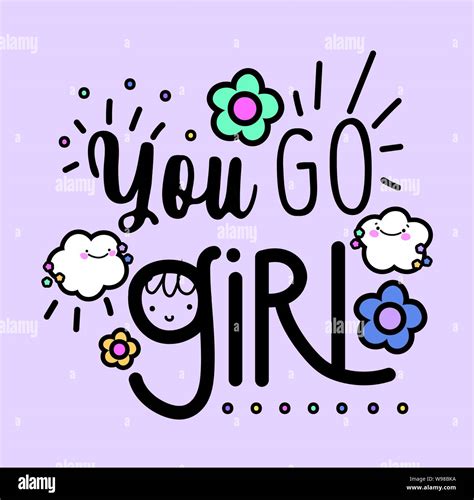 handwritten messages background you go girl positive word vector ...