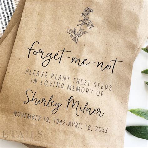 Memorial Gift Bags Funeral Favors Celebration Of Life Etsy