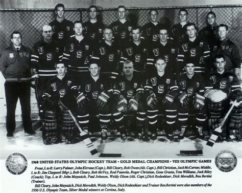 1960 Team USA - Winter Olympics Hockey Champions - Squaw Valley, | HockeyGods