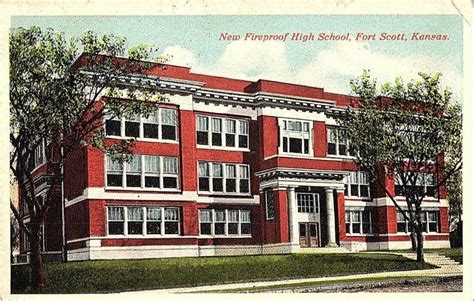 New Fireproof High School Fort Scott Kansas Vintage Postcard Standard