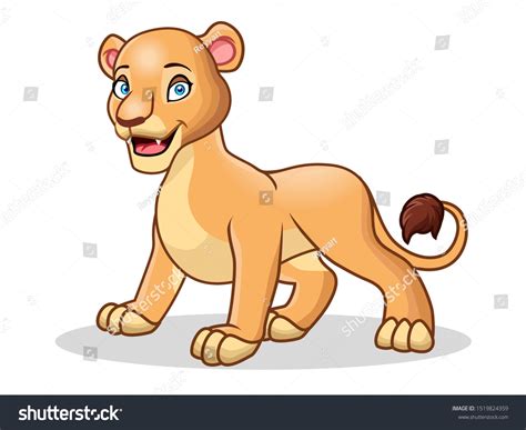 Cute Female Lion Cartoon Isolated On Stock Vector (Royalty Free) 1519824359 | Shutterstock