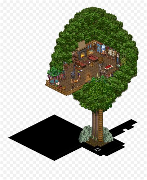 Habbo Sulake Tree House Free Hq Image Tree House Room Habbo Emoji