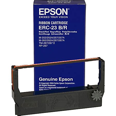 Epson ERC 23BR BlackRed Fabric Ribbon Office Depot