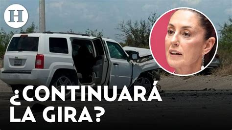 Comitiva De Sheinbaum Sufre Accidente En Coahuila Se Van A Atender A