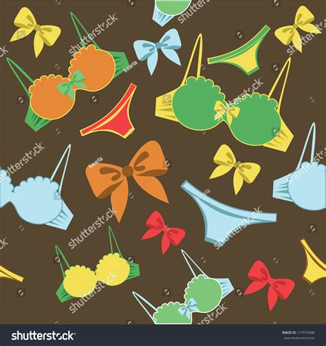 Lingerie Seamless Pattern Vector Illustration Stock Vector Royalty