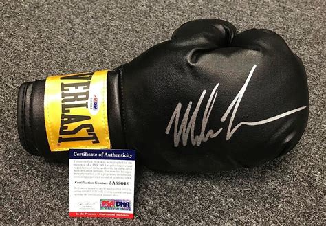 32205 Mike Tyson Signed Everlast Black Boxing Glove Autograph Coa Hof