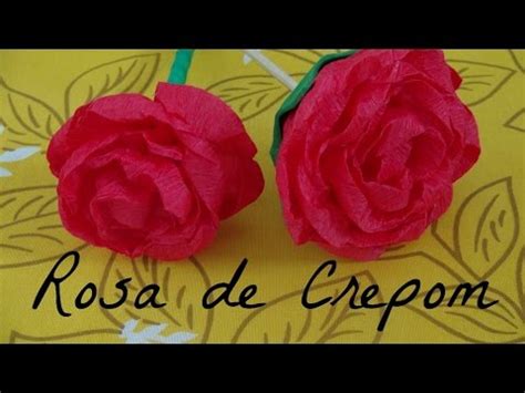 Rosa De Papel Crepom Diy Youtube