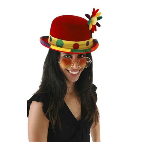 Clown Derby Bowler Adult Costume Hat