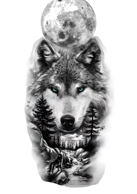 Pin de Stiven Duarte em Diseños Procreate Tatuagem de lobo no braço