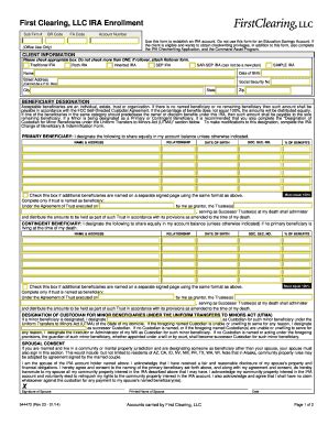 Fillable Online IRA Enrollment Form Pdf Cutter Co Fax Email Print