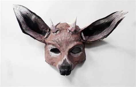 Deer Mask Woodland Creature Doe Antlers Animal Mask Forest