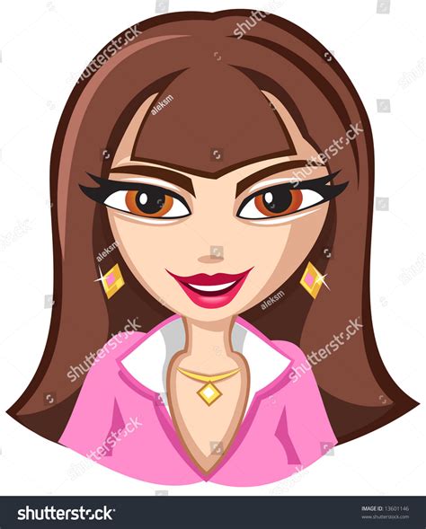 Women Face Avatar Stock Vector Illustration 13601146 Shutterstock