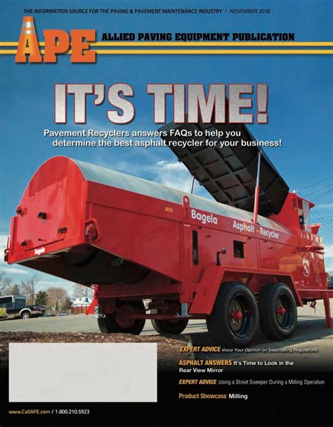 Ape November 2018 Issue Pavement Recyclers