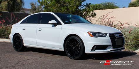 18 Inch Niche Gamma Gloss Black on 2015 Audi A3 | Element Wheels