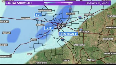 St Louis Area Weather Snowfall Totals January Weekend Storm Ksdk