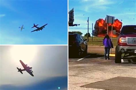 Two Military Planes Collide And Explode During Dallas Air Show Video