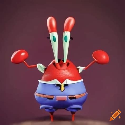 Mr Krabs With His Iconic Dollar Eyes And Determined Expression