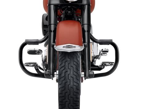 Harley Davidson Pare Cylindre Moustache Noir Pour Softail