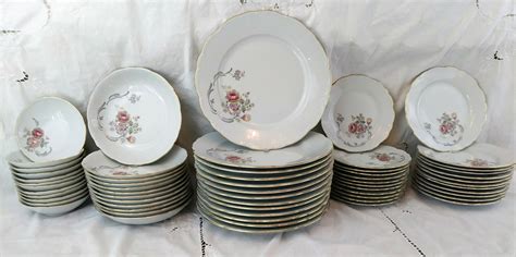 Vintage Schirnding Bavaria China Service For 12 In Pattern Etsy