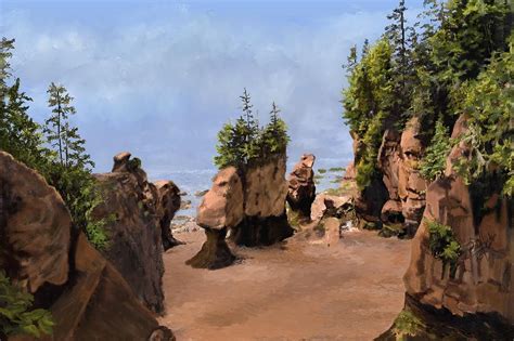 Hopewell Cape Rocks 4 Digital Art By Edith Hicks Fine Art America