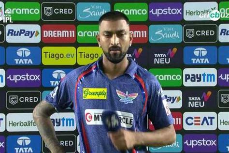 Interview Krunal Pandya Gt V Lsg Tata Ipl Match Cricbuzz