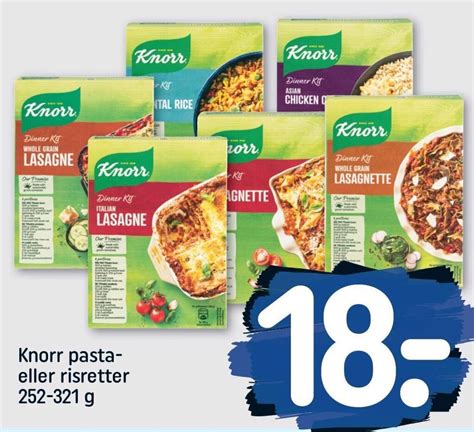 Knorr Pasta Eller Risretter 252 321 G Tilbud Hos Rema 1000